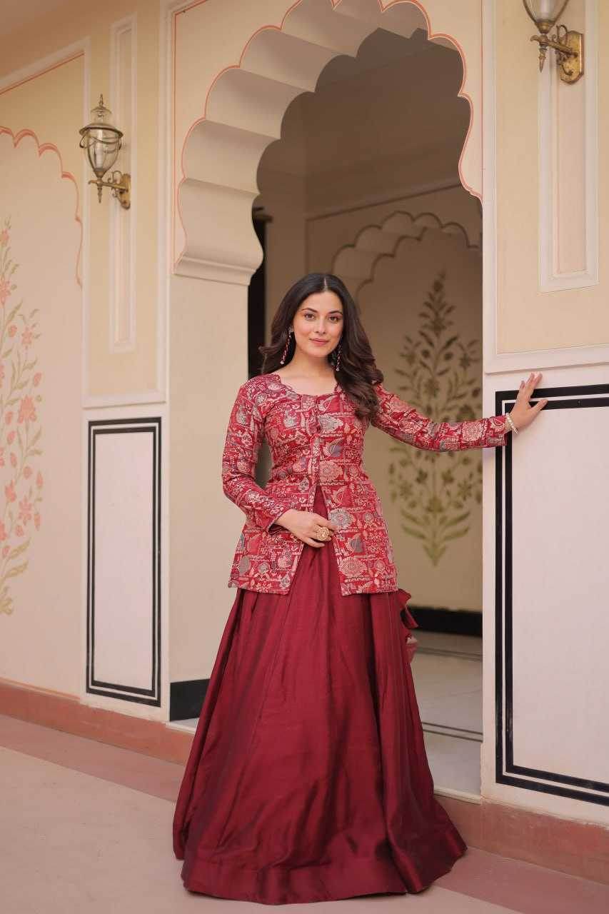 Simmer Lehenga With Blouse - MYLUXURY LANE ENTERPRISE